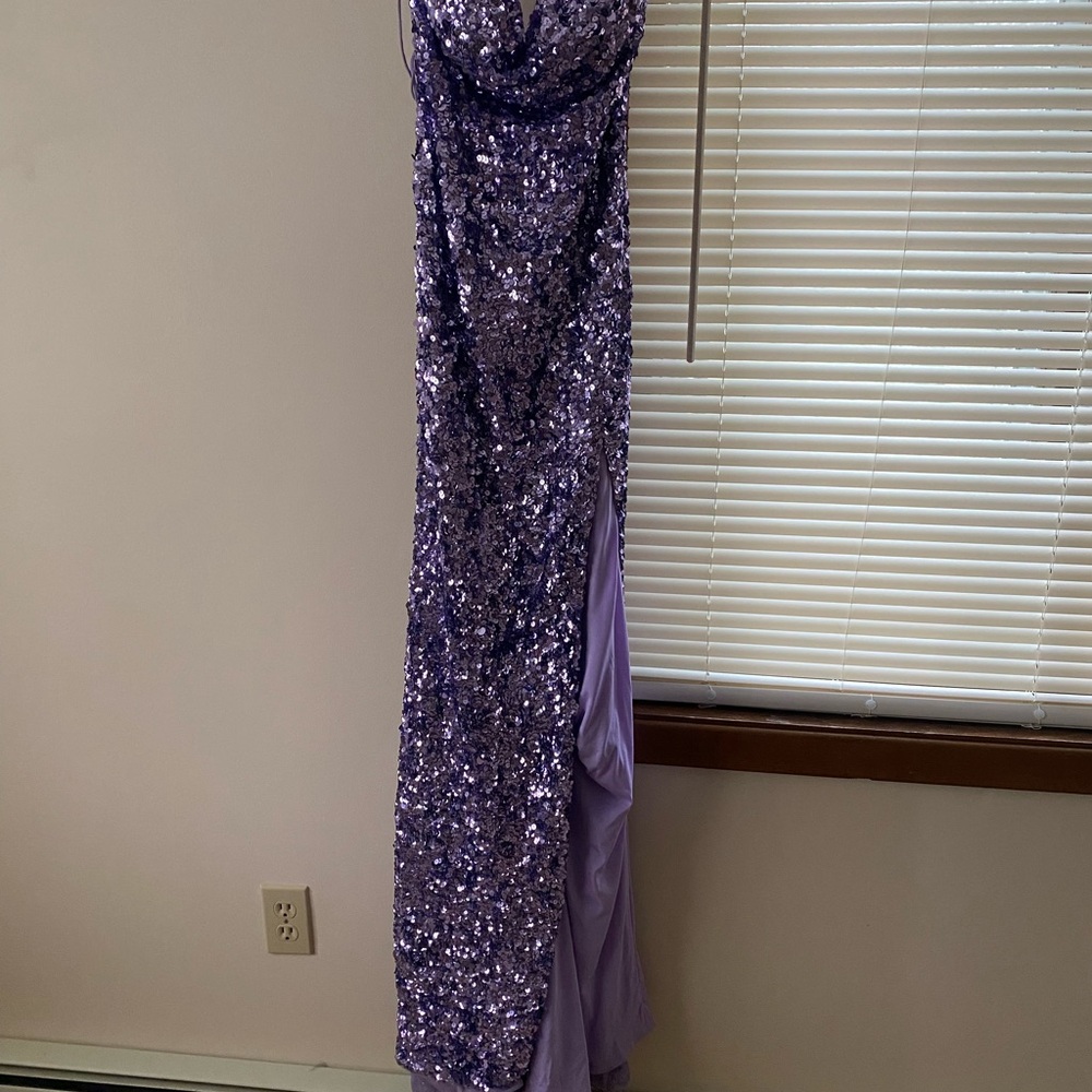 Purple Sequin Gown